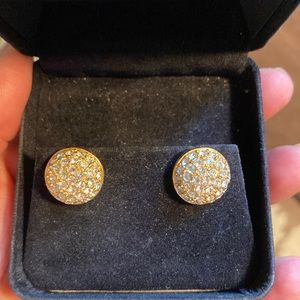 Rhinestone studded post earrings